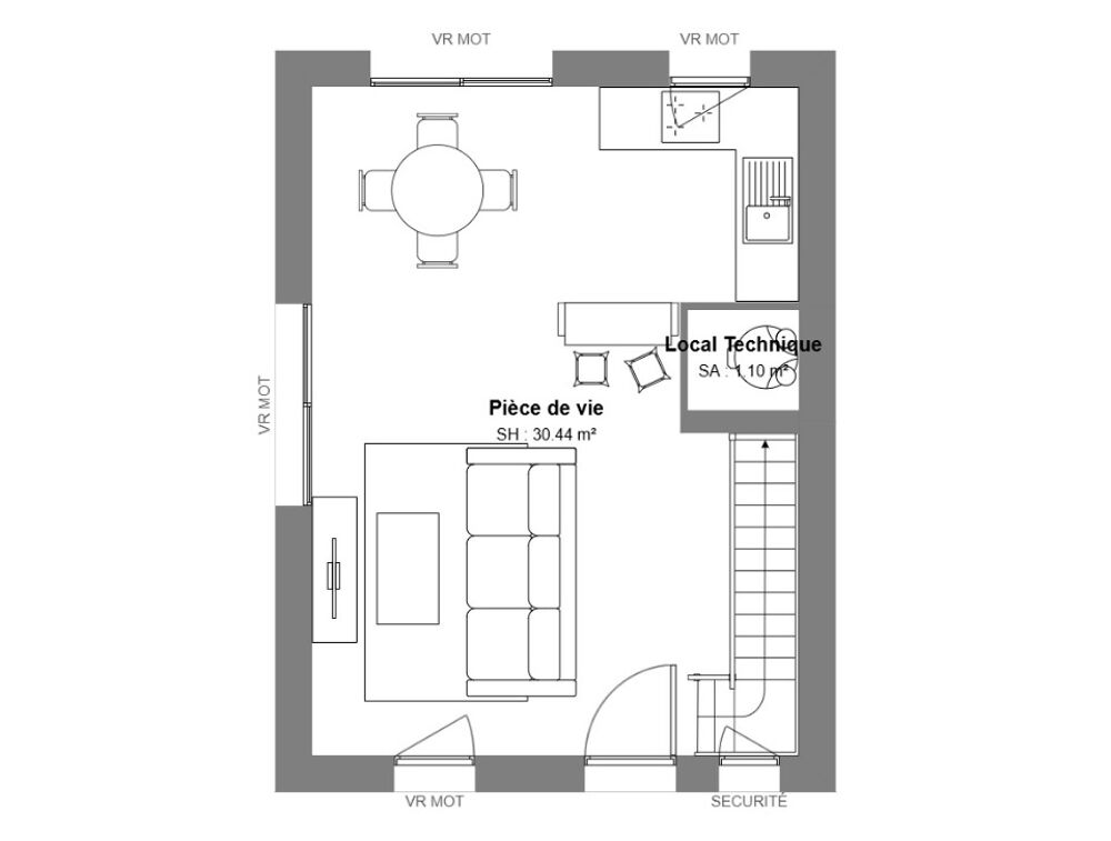 Maison à construire compacte 57 m² avec 2 belles chambre....