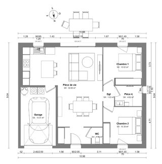  Maison à vendre 2 pièces 66 m²