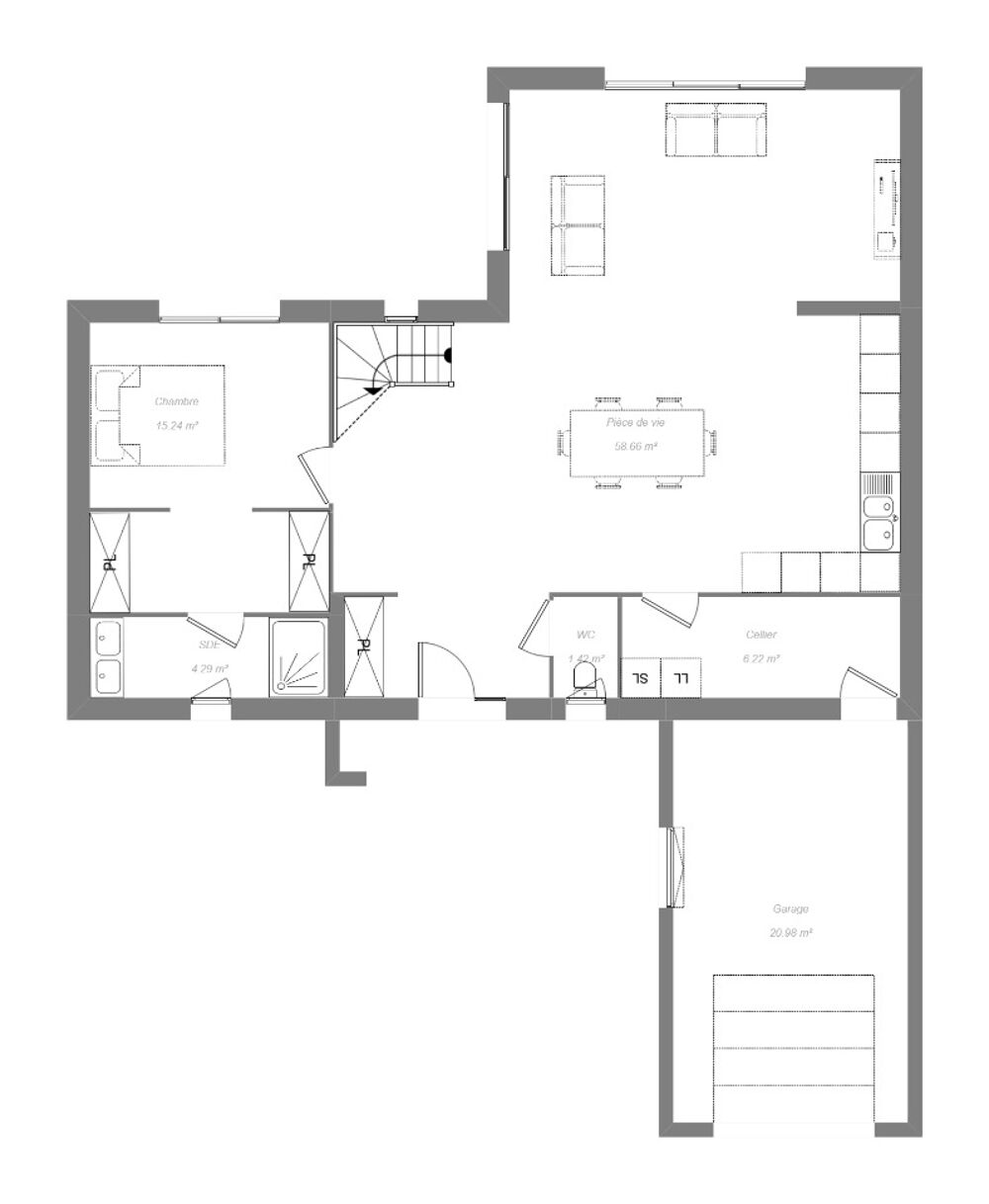 MAISON À CONSTRUIRE DE 130 M² IDÉALEMENT SITUÉE À MONTLO....
