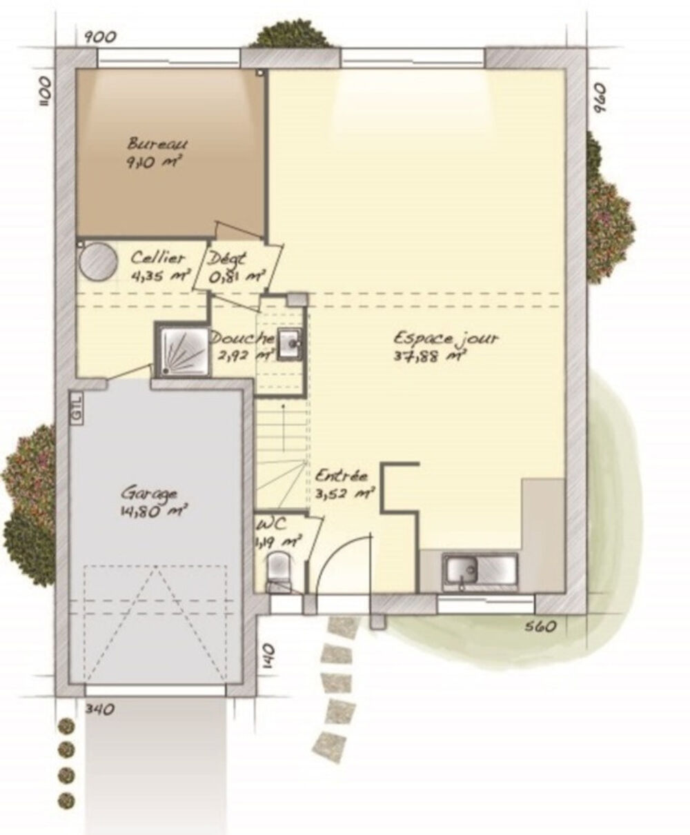 Maison a louer ermont - 6 pièce(s) - 128 m2 - Surfyn