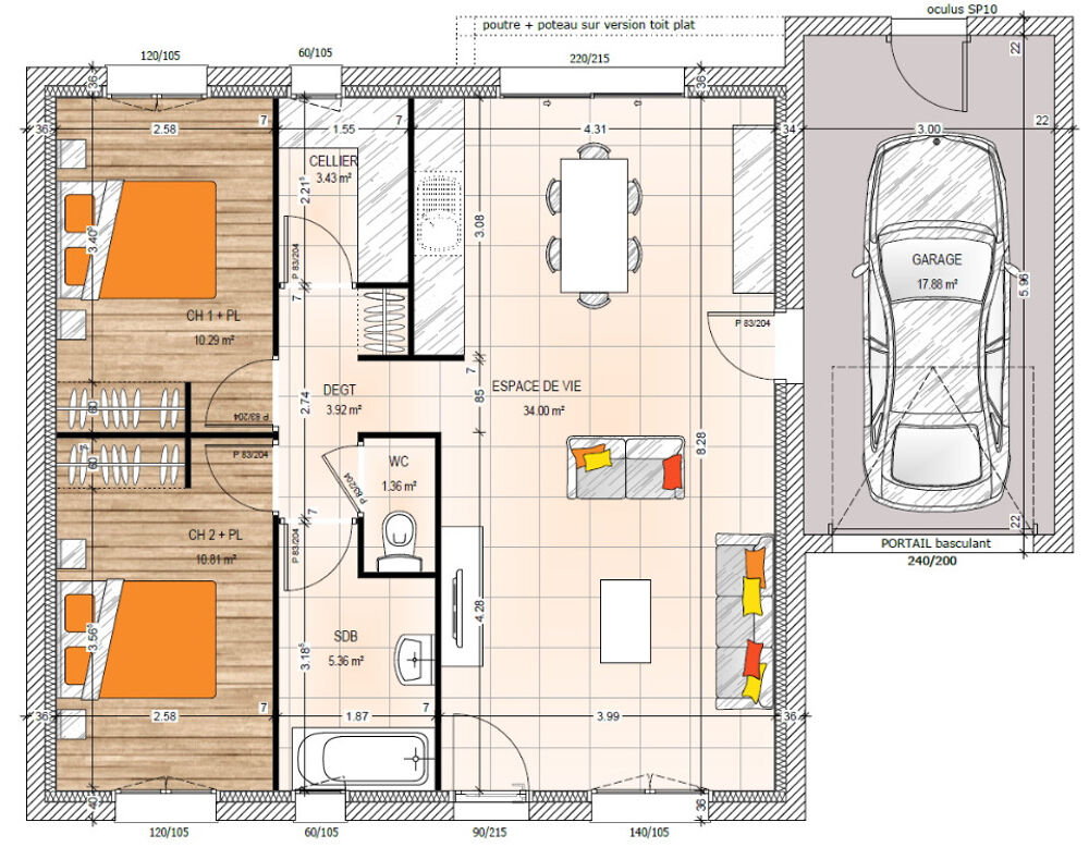 vente Maison - 4 pièce(s) - 69 m² Les Ponts-de-Cé (49130)