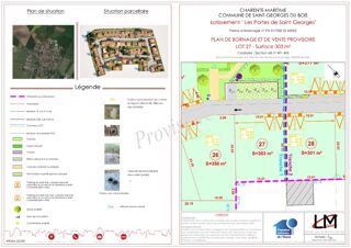 vente Terrain - 303 m² Saint-Georges-du-Bois (17700)