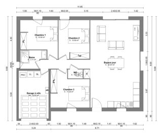  Maison 3 pi�ces 76 m� Ch�renc�-le-h�ron