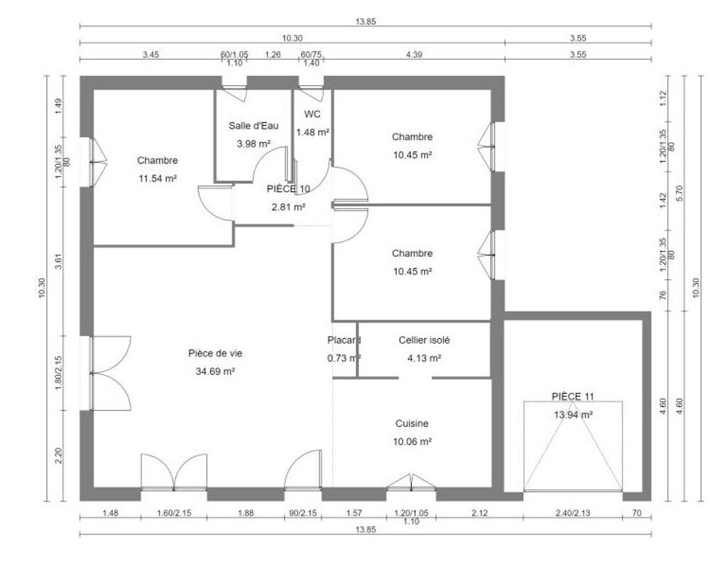 vente Maison - 4 pièce(s) - 90 m² Chaptelat (87270)