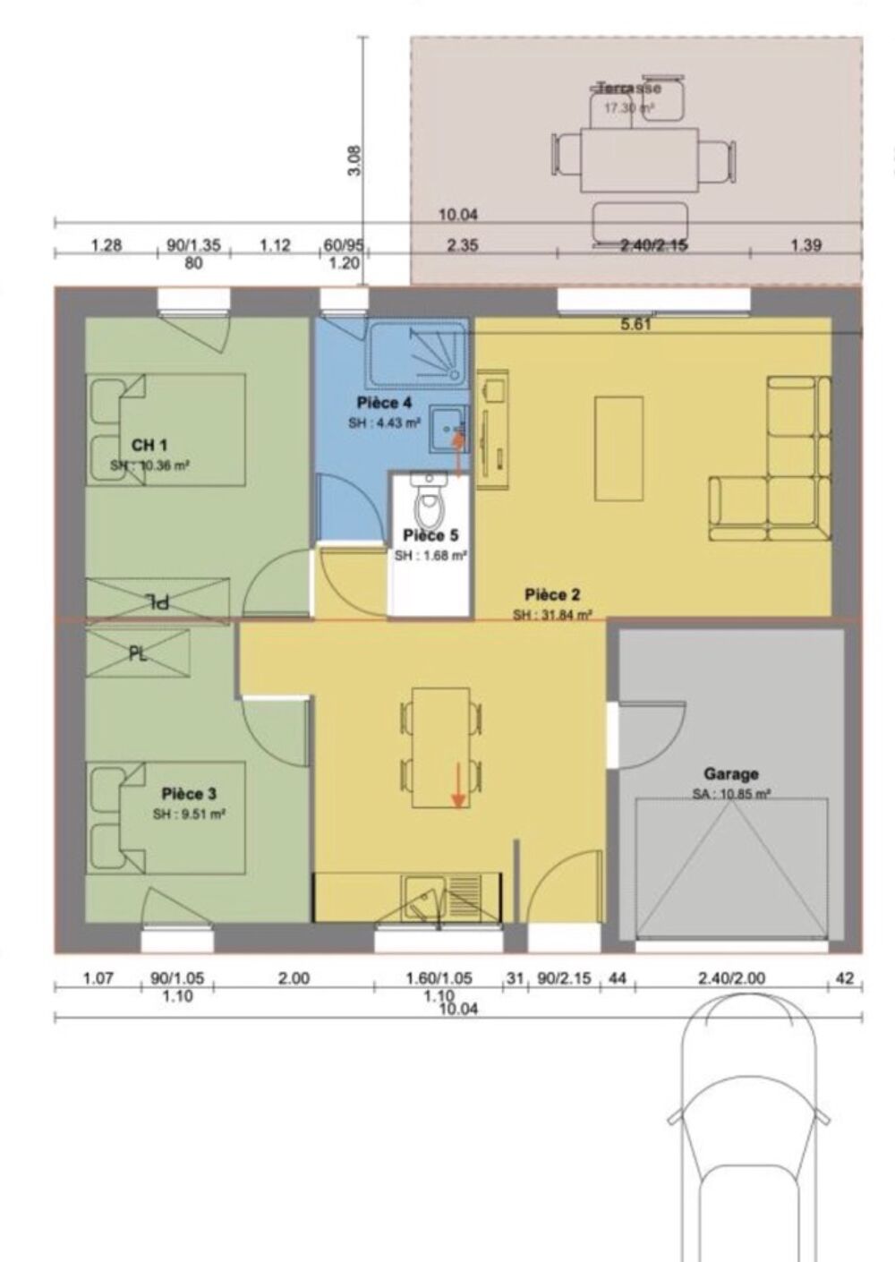 vente Maison - 3 pièce(s) - 68 m² Nuaillé-d'Aunis (17540)
