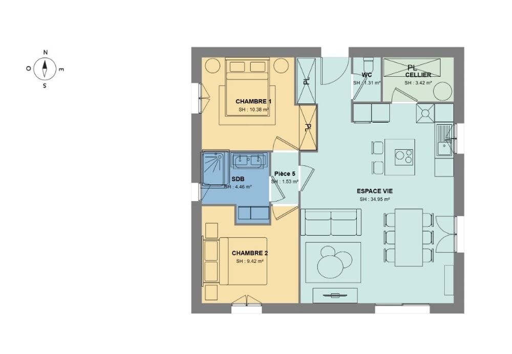 Maison neuve 65 M2 avec jardin à ANNEYRON (26140) Vo....