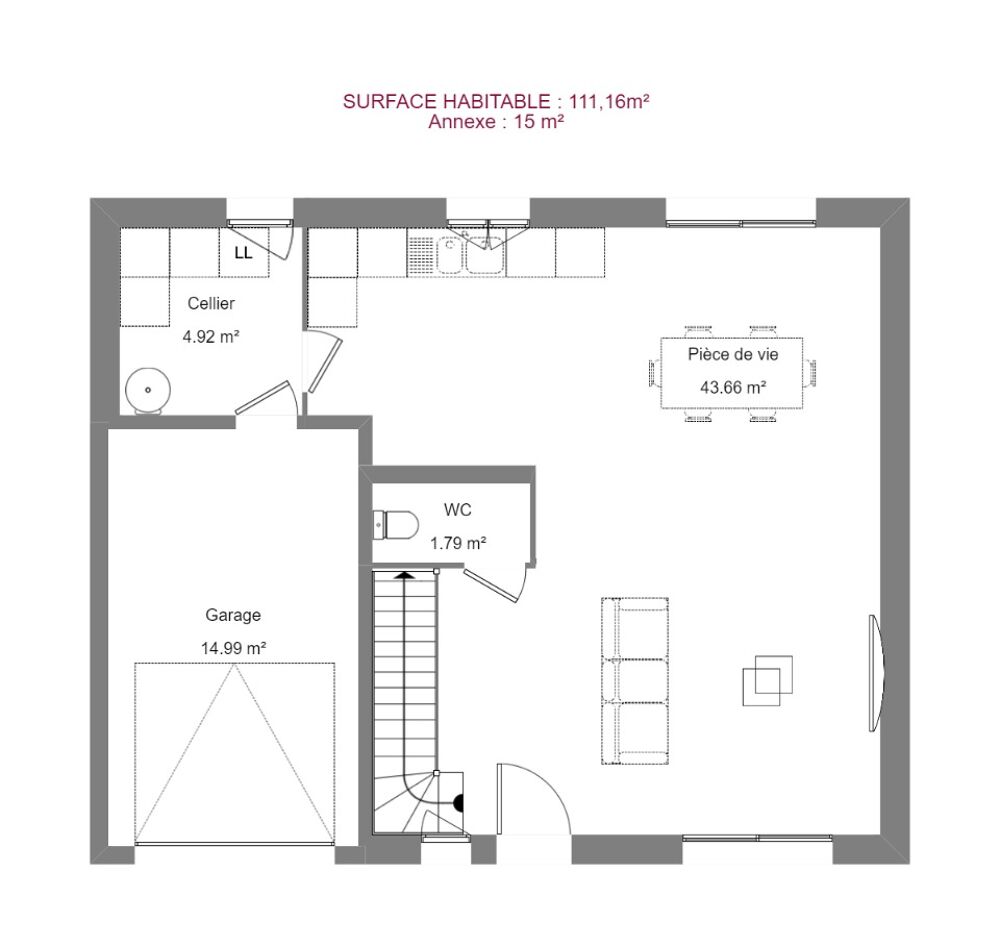 vente Maison - 6 pièce(s) - 111 m² La Chapelle-Saint-Ursin (18570)