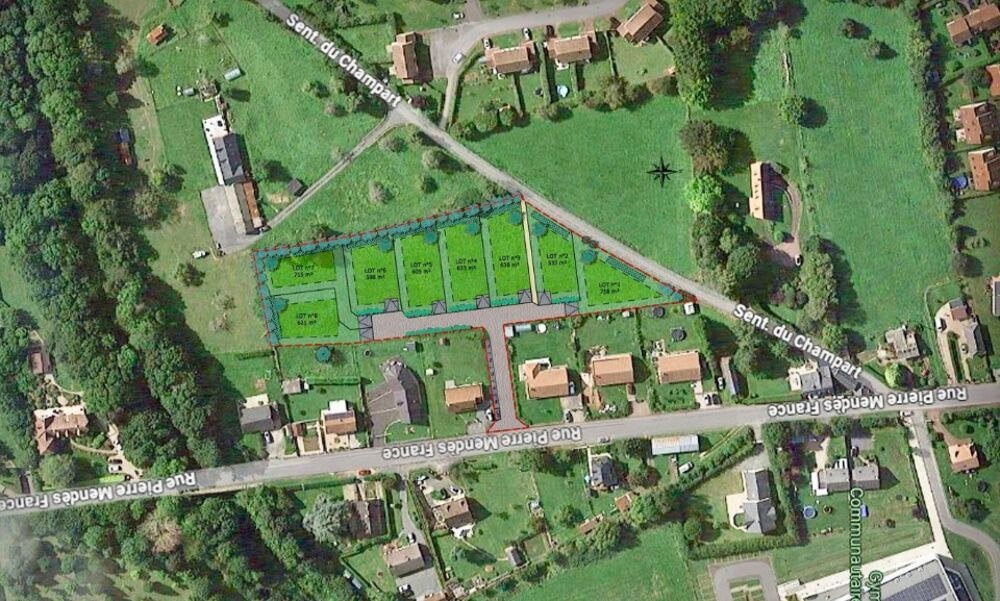 vente Terrain - 605 m² Beuzeville (27210)