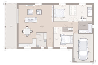  Maison 4 pices 90 m Champdieu