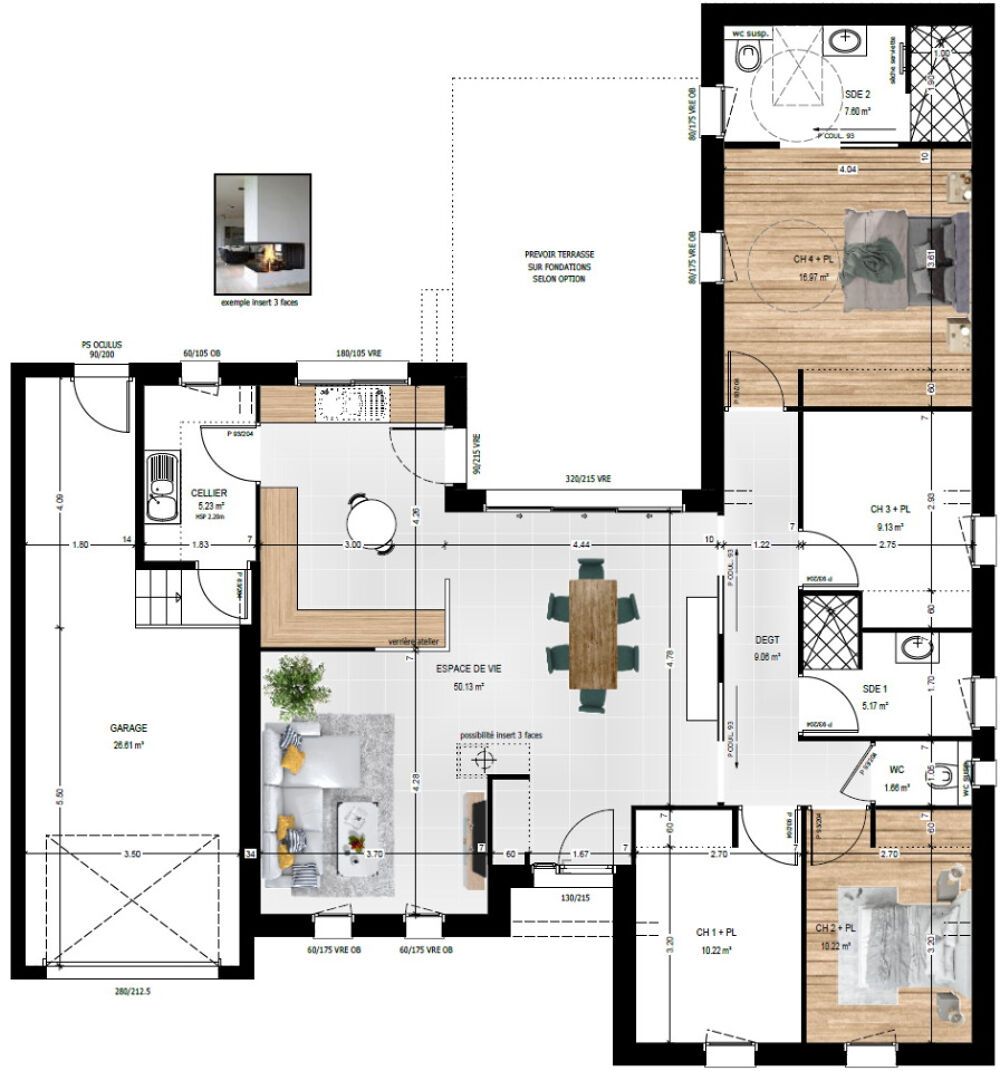 MAISON À CONSTRUIRE DE 125 M² PROCHE DE MAZÉ, 5 PIÈCES<B....