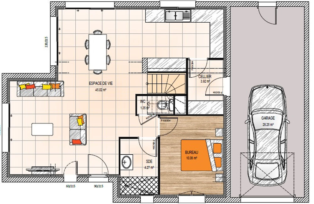 MAISON À CONSTRUIRE DE 123 M² PROCHE DE SAUMUR, 5 PIÈCES....