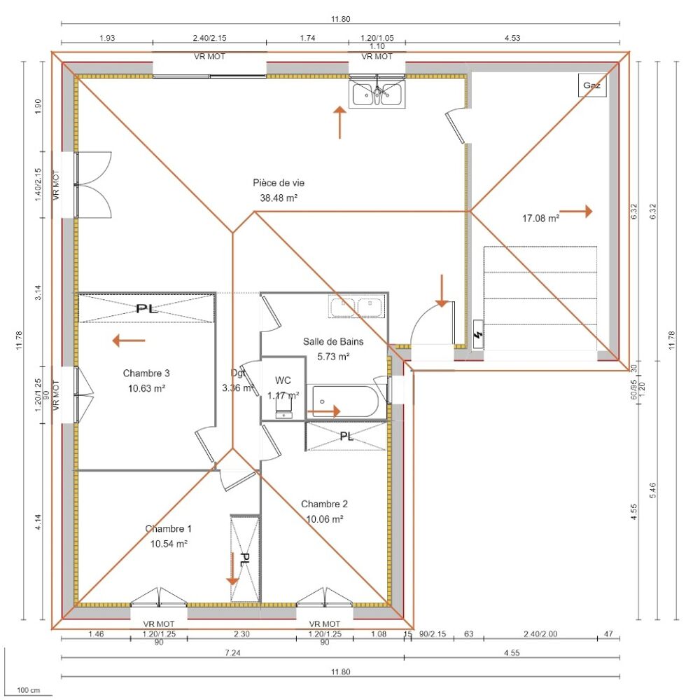 vente Maison - 5 pièce(s) - 80 m² Champdieu (42600)