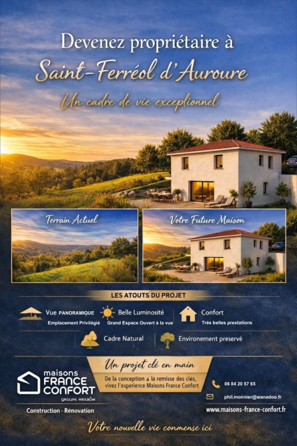 MAISON À CONSTRUIRE DE 110 M² À SAINT-FERRÉOL-D'AUROURE,....