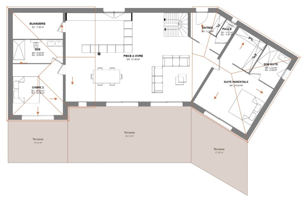 vente Maison - 5 pièce(s) - 120 m² Callian (83440)