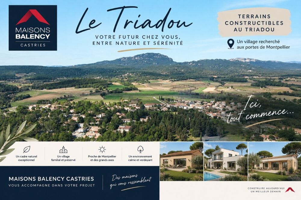 vente Terrain - 220 m² Le Triadou (34270)