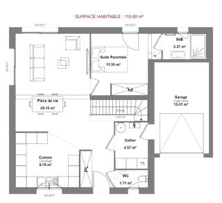  Maison 5 pièces 100 m² Manthelan