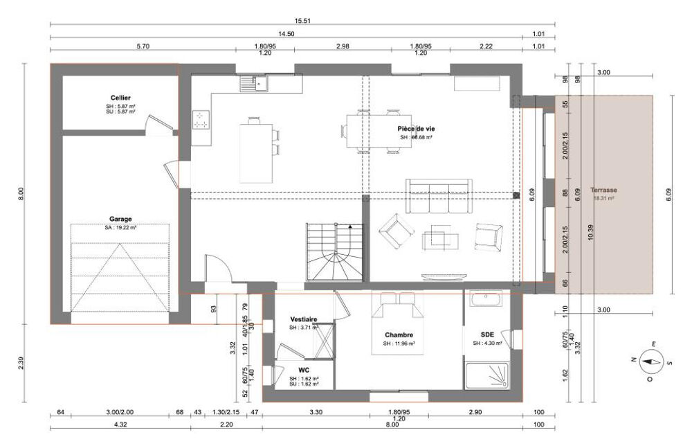 MAISON À CONSTRUIRE DE 150 M² À JARD-SUR-MER, SECTEUR RÉ....
