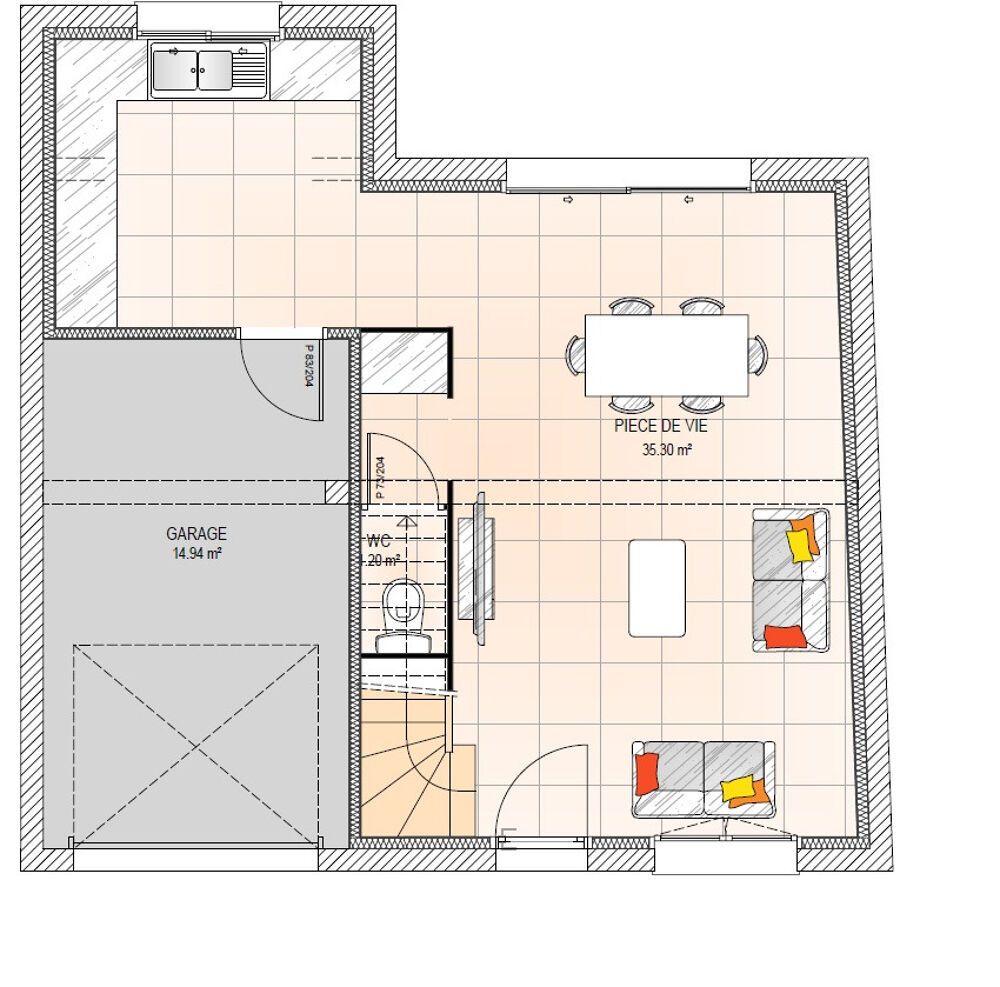 MAISON À CONSTRUIRE DE 80 M² IDÉALEMENT SITUÉE À SAINT-B....