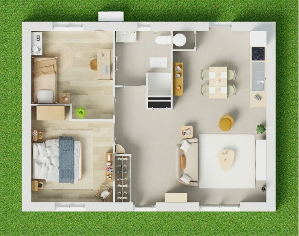 Menneval : maison F3 (60 m²) à construire. Idéalemen....
