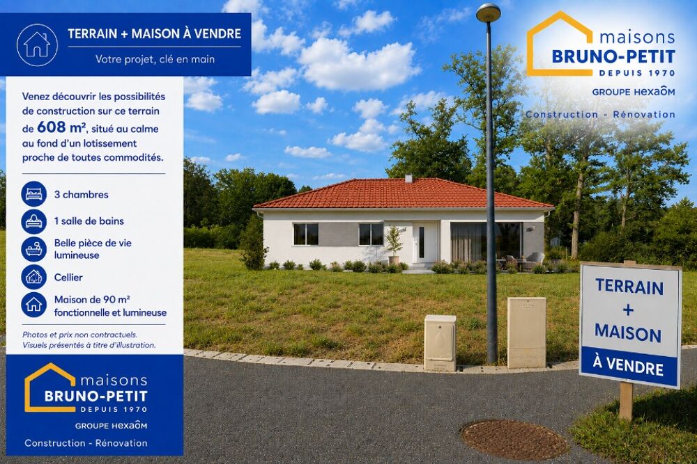 VENTE : maison T4 (90 m²) à Soumoulou Beau terrain ....