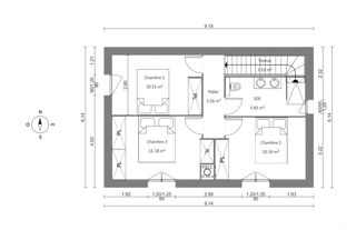  Maison à vendre 3 pièces 80 m²