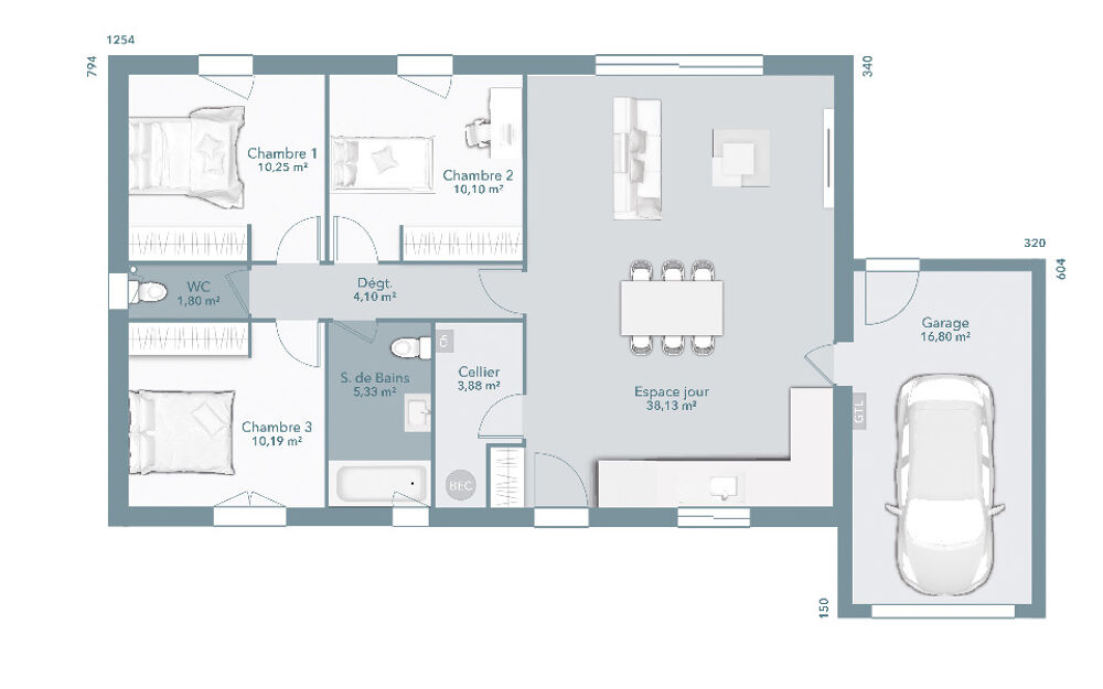 vente Maison - 4 pièce(s) - 83 m² Villasavary (11150)