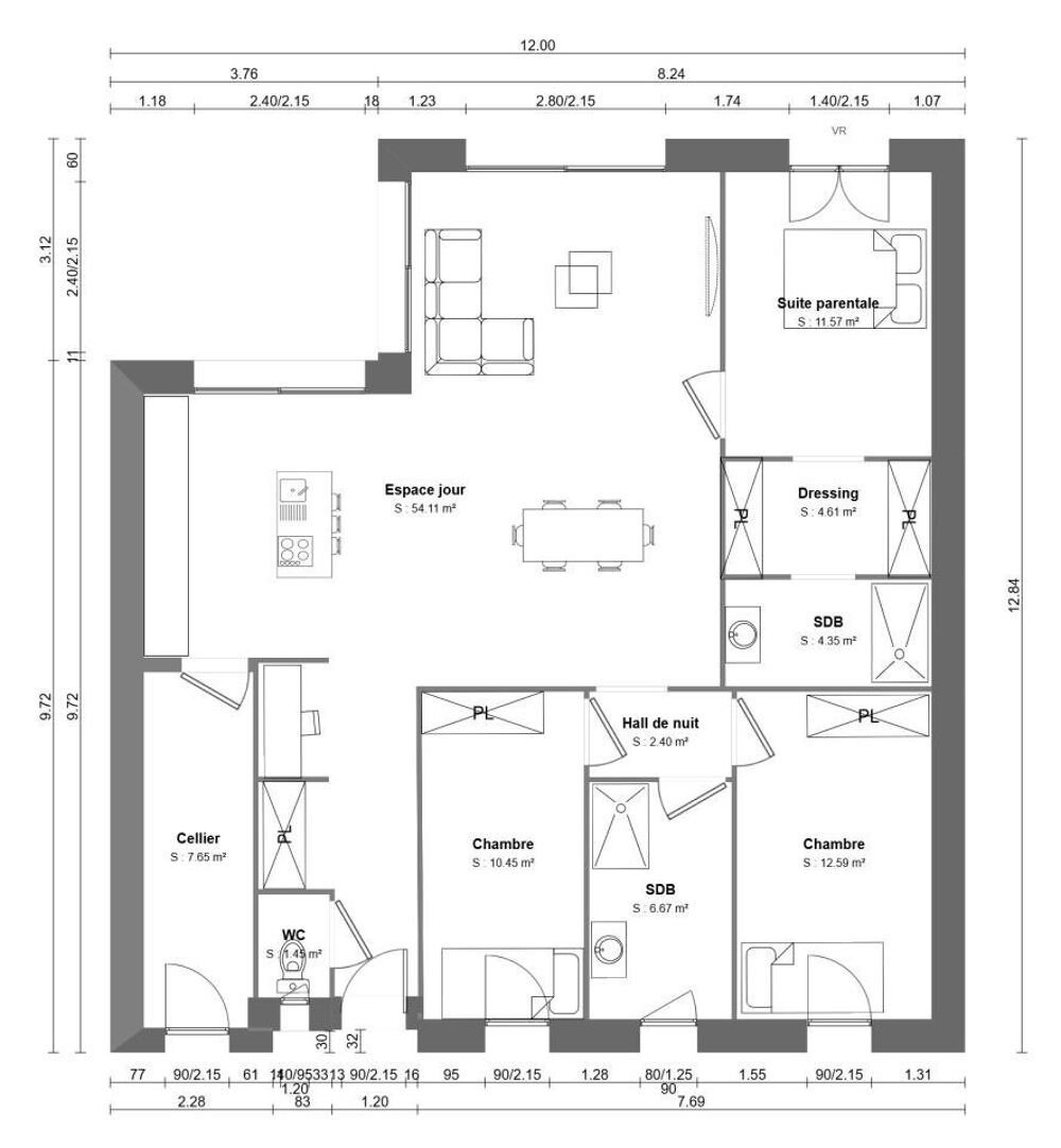MAISON À CONSTRUIRE DE 100 M² DANS LE QUARTIER RECHERCHÉ....