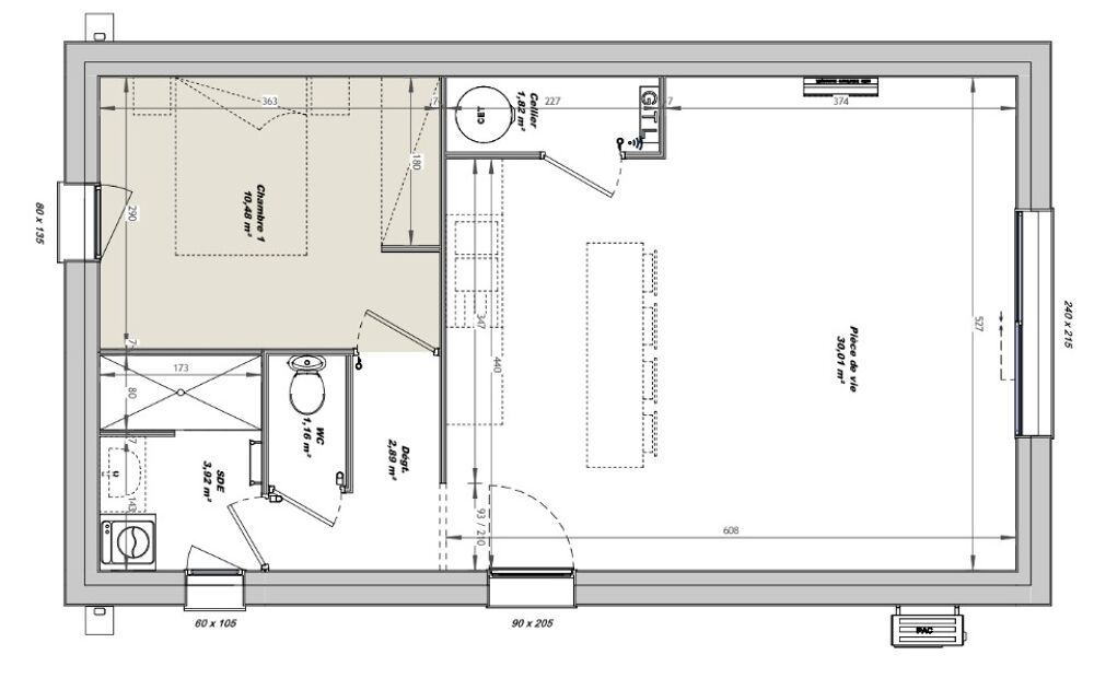 MAISON À CONSTRUIRE DE 50 M² IDÉALEMENT SITUÉE À BREM-SU....