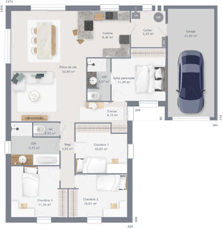  Maison  vendre 6 pices 106 m