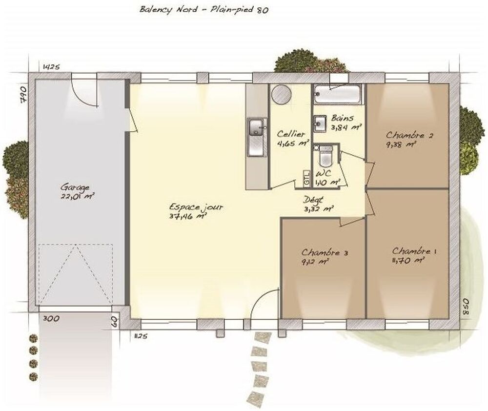vente Maison - 5 pièce(s) - 80 m² Normanville (27930)
