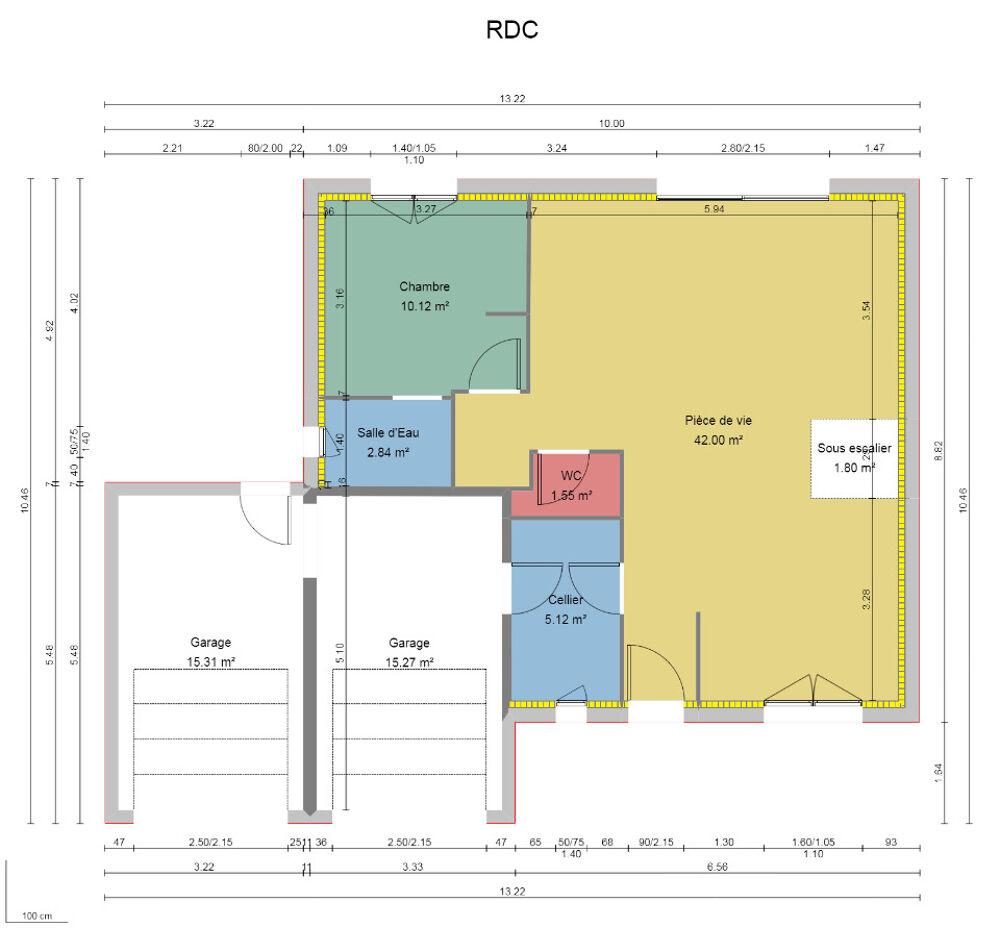 vente Maison - 3 pièce(s) - 60 m² Écommoy (72220)