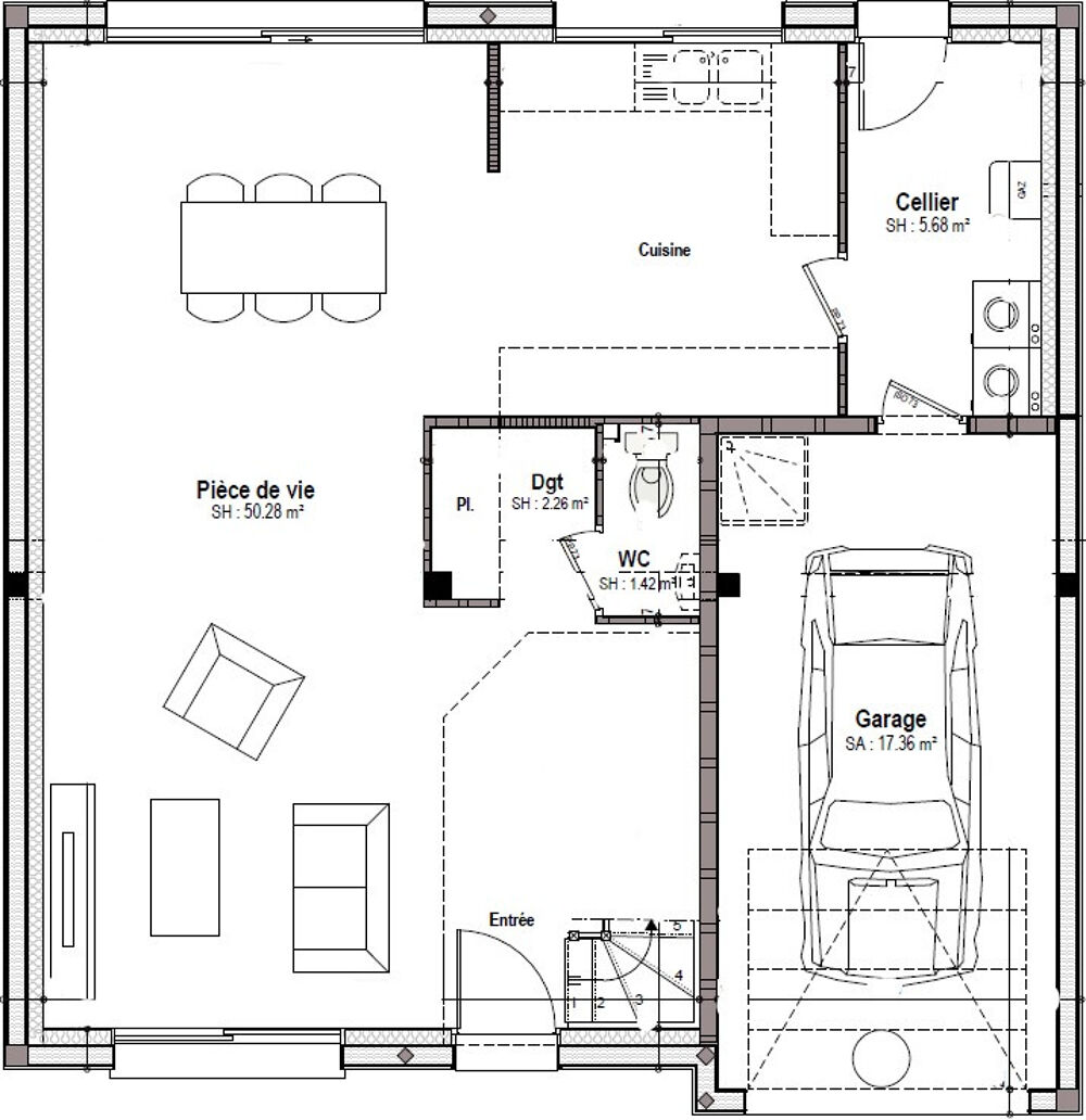 VENTE : maison F5 (125 m²) à Teloché Idéalement situ....