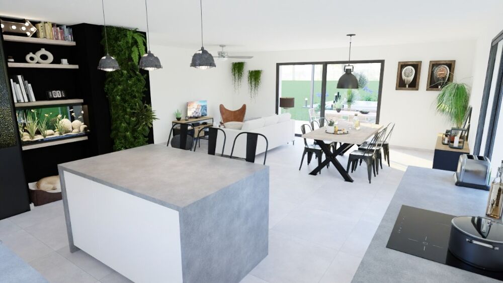 Villa contemporaine de plain-pied - 90 m² Décou....