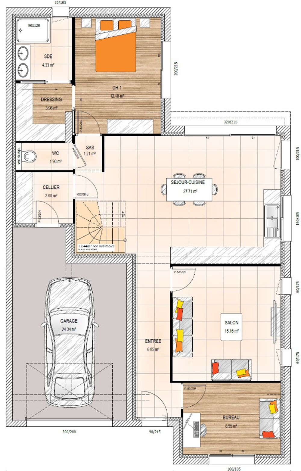 MAISON À CONSTRUIRE DE 147 M² À SEGRÉ AVEC 8 PIÈCES.<BR/....