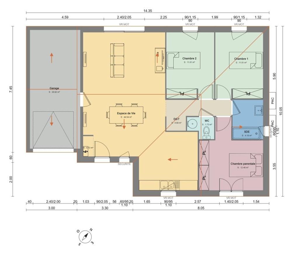 vente Maison - 5 pièce(s) - 90 m² Saint-Aubin-sur-Gaillon (27600)