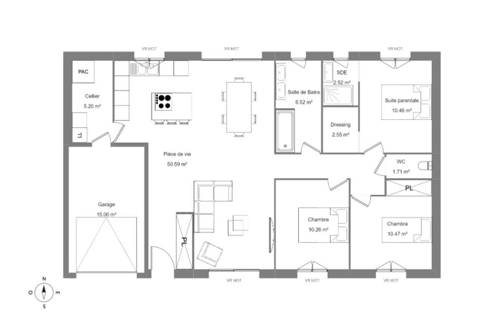 MAISON À CONSTRUIRE DE 95 M² À ISSOUDUN, 4 PIÈCES - À PR....