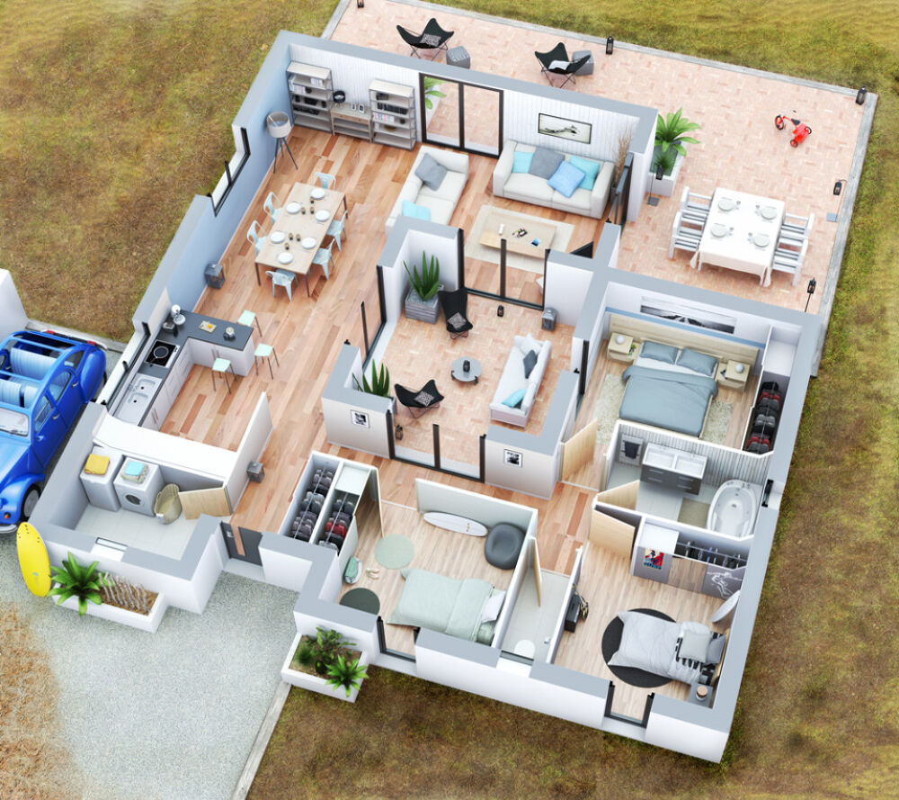 vente Maison - 4 pièce(s) - 97 m² Arès (33740)