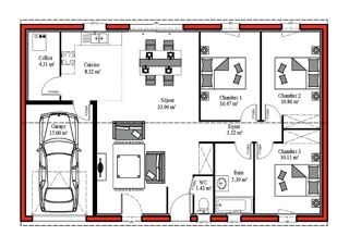  Maison � vendre 4 pi�ces 88 m�