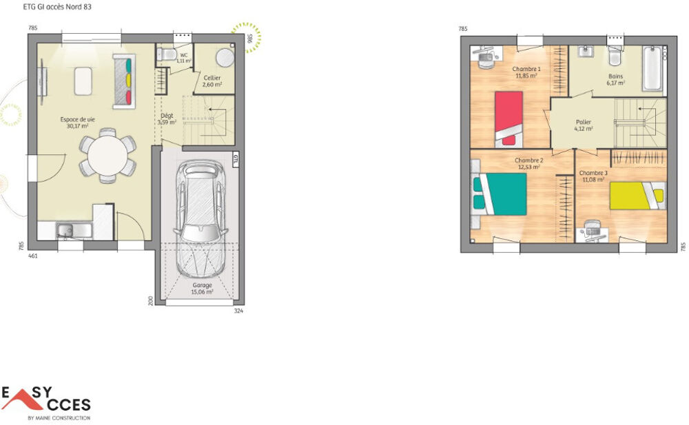 VENTE : maison de 4 pièces (83 m²) à Teloché Idéalem....