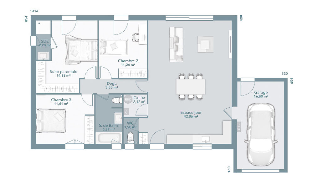 vente Maison - 4 pi�ce(s) - 95 m� Aussonne (31840)