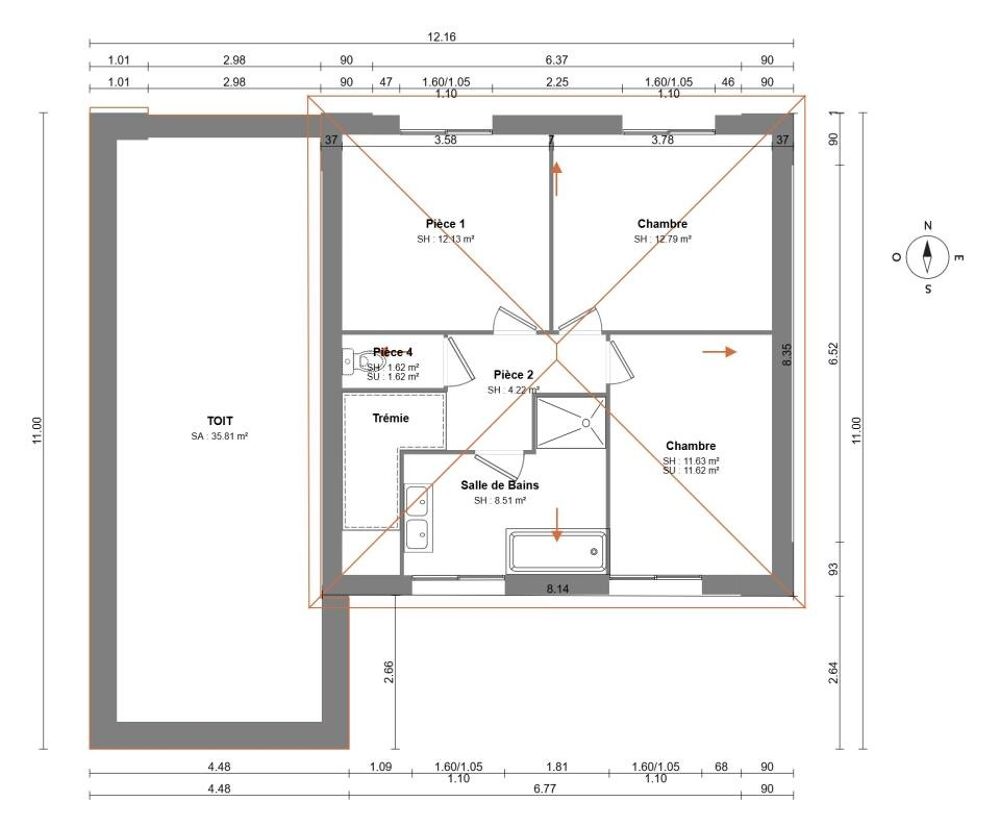 vente Maison - 6 pièce(s) - 140 m² Bouvigny-Boyeffles (62172)