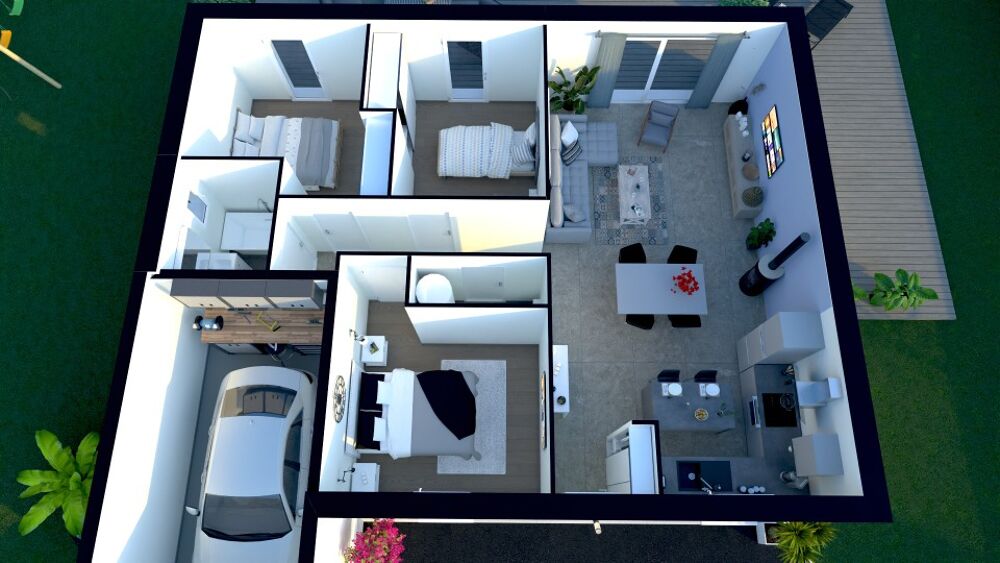 MAISON À CONSTRUIRE DE 76 M² AVEC 6 PIÈCES IDÉALEMENT SI....