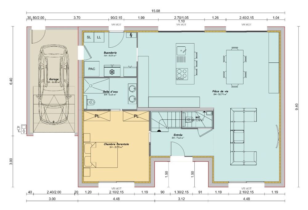 vente Maison - 6 pièce(s) - 172 m² Montévrain (77144)