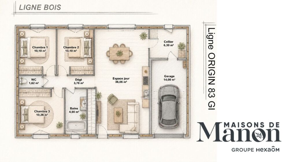 vente Maison - 3 pièce(s) - 80 m² Céreste (04280)