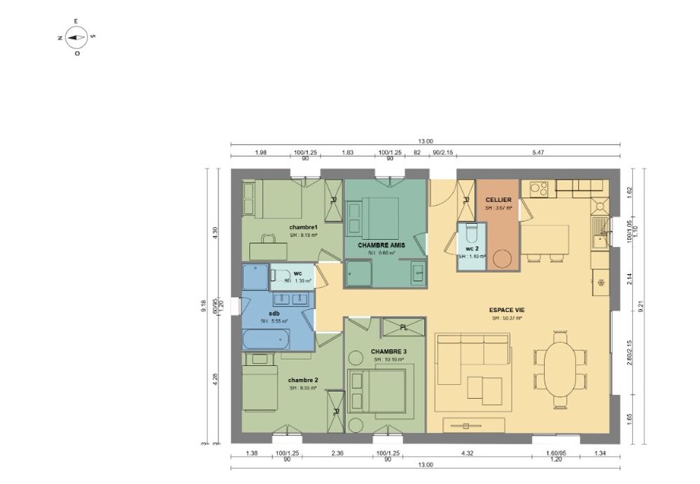 Maison neuve 100 M2 avec jardin à ECLASSAN (07370) V....