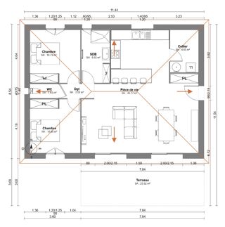  Maison � vendre 3 pi�ces 80 m�