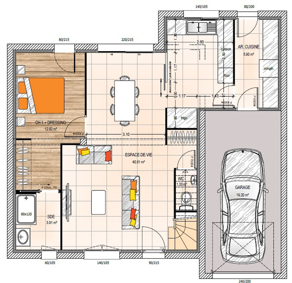 vente Maison - 6 pièce(s) - 110 m² Soucelles (49140)