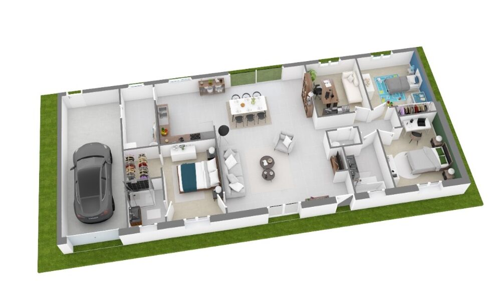 Aigurande : Projet de construction maison F4 (118 m²) <B....
