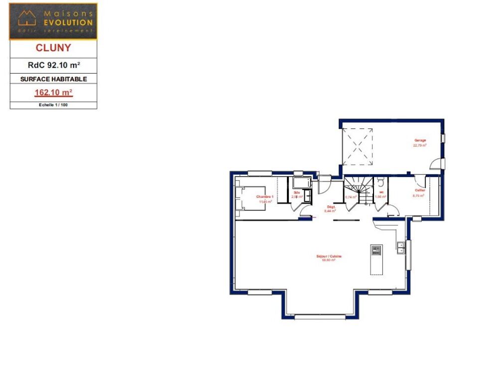 vente Maison - 6 pièce(s) - 162 m² Quincy-Voisins (77860)