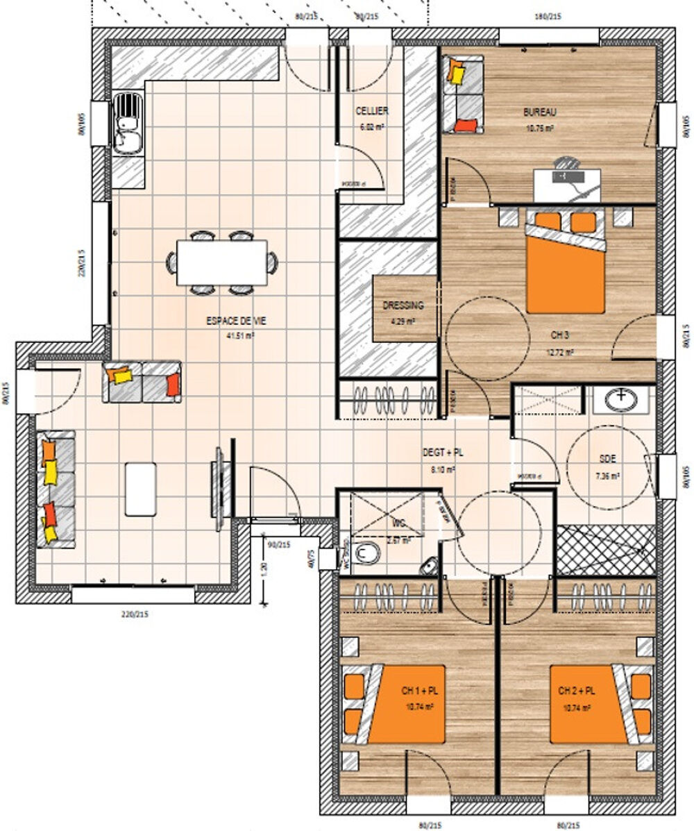 vente Maison - 5 pièce(s) - 110 m² Varrains (49400)